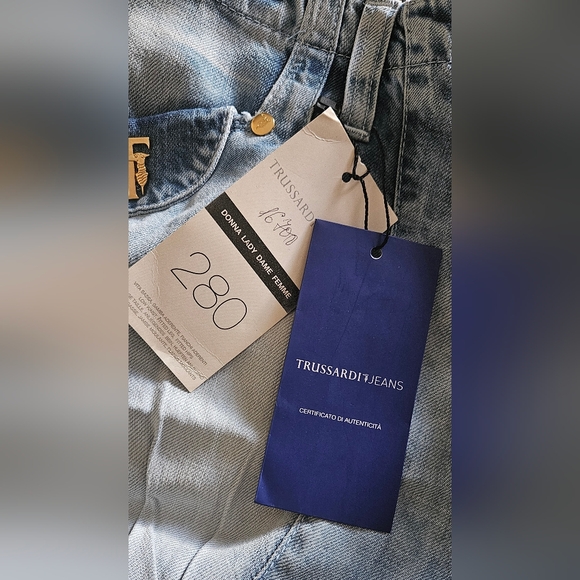 🌺Trussardi Faded Blue Denim Jeans - Picture 4 of 8